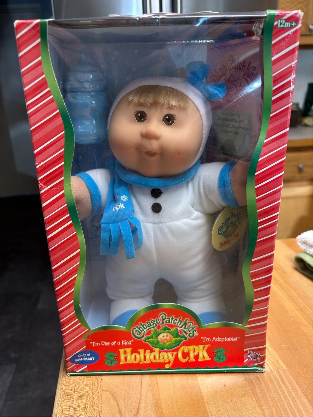 2007 Cabbage Patch Kids Holiday CPK Doll - White & Blue Snow Outfit